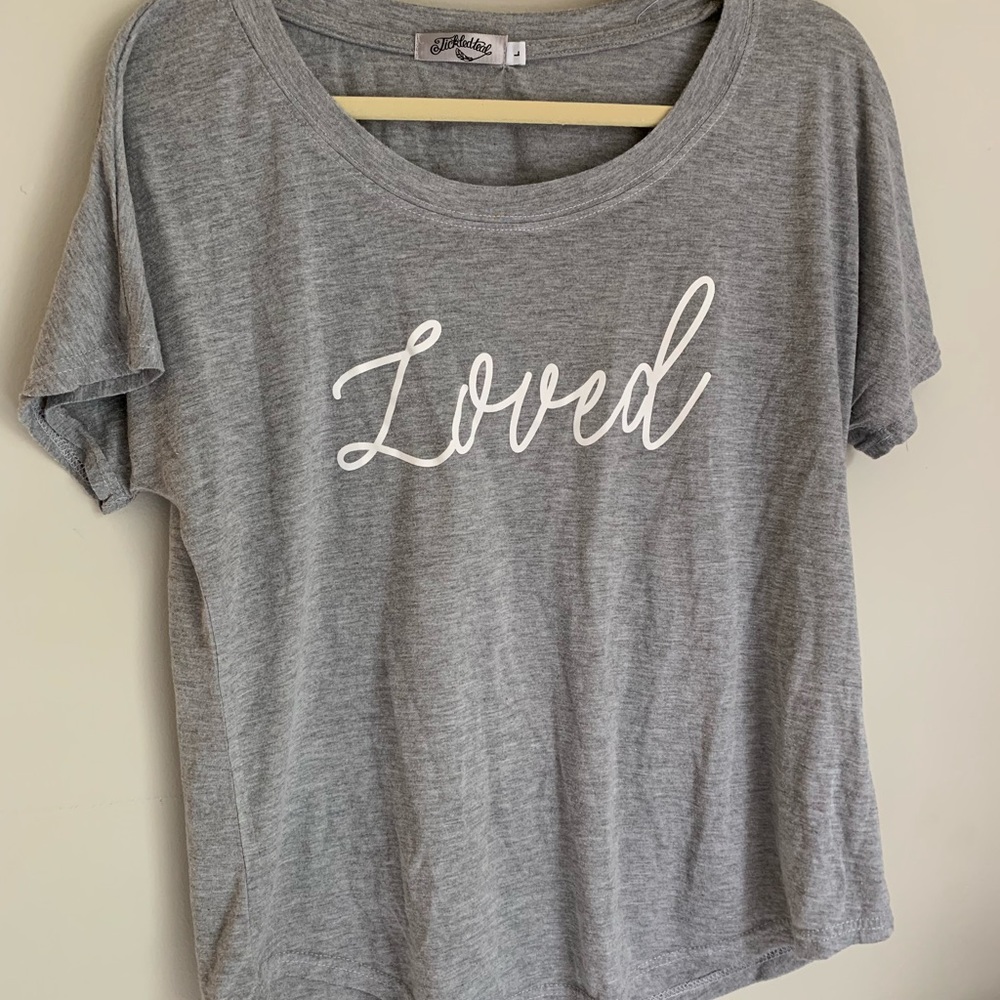 “Loved” Grey cute T-shirt